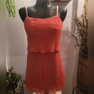 HKR Collection peach/pink accordion pleated dress Size M